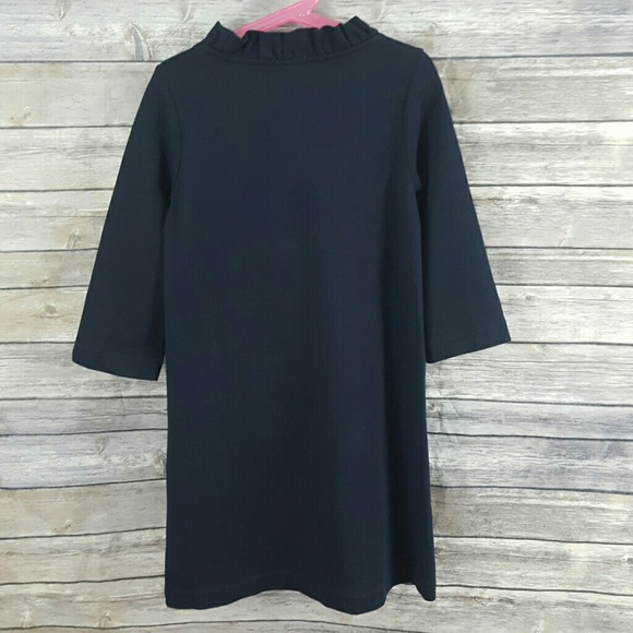 Crewcuts Girls Navy Blue Ruffled Dress w/ Pockets - Picture 5 of 7